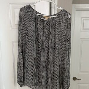 Michael Kors Monochrome Snake Print Blouse